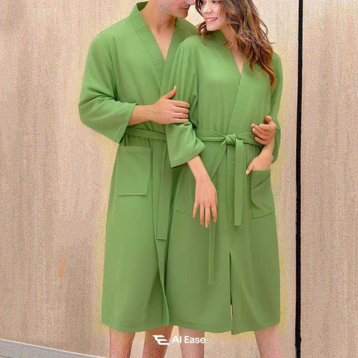 Premium%20Waffle%20Knit%20Unisex%20Bathrobe%20%E2%80%93%20Lightweight%20Knee-Length%20Spa%20Set%20-%20Image%203