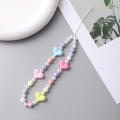Bow beaded keychain Fashionable Acrylic Korean version case hanger New Smiling face Korean strap for decoration accessories Gift for friends Suitable for all ages Daily. 