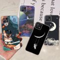 Clear Slim Soft Coques For Oppo A73 5G Phone Case Back Cover Couple Heart Cartoon Flower Painted Funda For Oppo A73 CPH2161 Etui. 