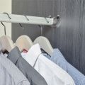 Durable Wardrobe Pipe Curtain Hanging Rail Rod End Support U-Shaped Rod Bracket Portable Stainless Steel Closet Rod Support. 