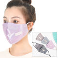 New Winter Three-Dimensional Adjustable Mask Fashion Shiny Surface Labeling Bear Mask Outdoor Riding Dustproof Mask.