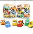 6Pcs Pull Back Car Toys Car Children Racing Car Baby Mini Cars Cartoon Pull Back Bus Truck Kids Toys For Children Boy Gifts. 