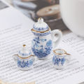 15Pcs 1:12 Dollhouse Miniature Tableware Porcelain Ceramic Tea Cup Set. 