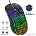 Redthunder D110 Wired Gaming Mouse, RGB Backlight, Lightweight 7200 DPI Honeycomb Optical Mouse For PC MAC PS5 Xbox Gamer. 