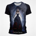 New America Style Men T Shirt The Vampire Diaries Printed Male Short Sleeve Clothes Oversized Casual O Neck Fashion Streetwear.