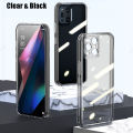 lthmy for OPPO Find X3 Pro case soft semi-transparent black silicone flexible shockproof cover skin yellowing-resistant crystal clear jelly casing. 