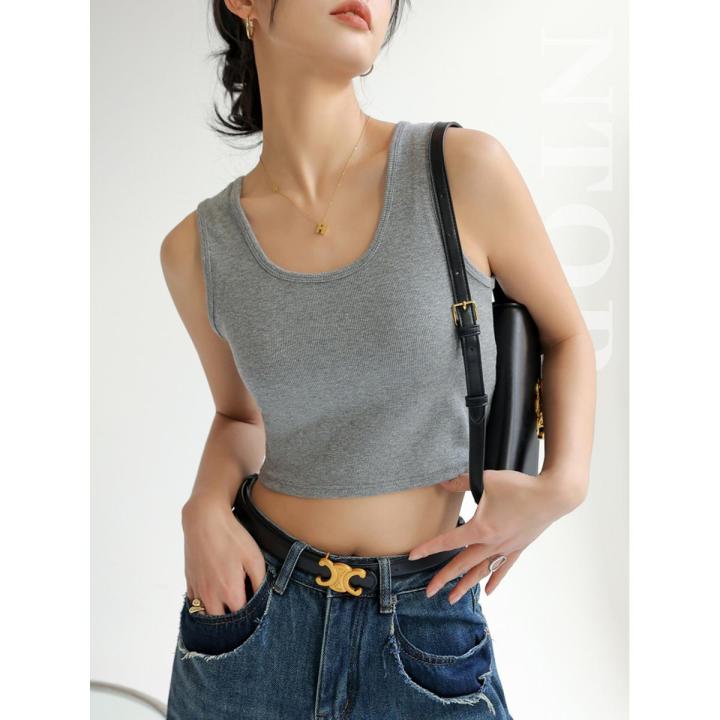 White Vest Suit Inner Wear Base Sleeveless Sling Women's