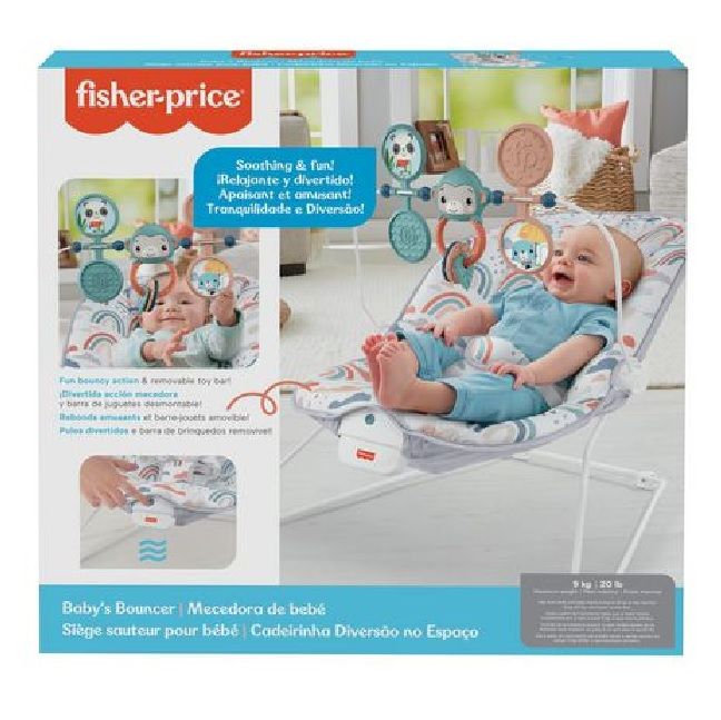 Fisher-Price Baby's Bouncer Rainbow Showers, Infant Soothing