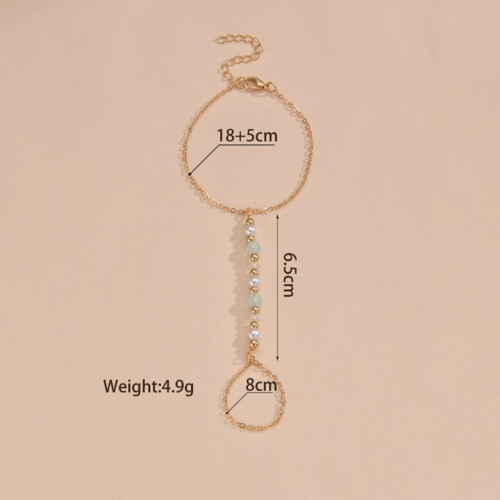 Cross-border%20personality%20Internet%20celebrity%20wind%20rice%20beads%20mixed%20and%20matched%20pearl%20finger%20bracelet%20creative%20fashion%20women's%20adjustable%20bracelet%20wholesale%20-%20Image%204