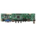 T.R67.03 Universal TV Motherboard Remote Code software T.R67.03 Universal LED LCD Motherboard 12V Supply VGA HDMI Input USB Media Player Big DIP Audio Chip Clear OSD Screen Similar DS-V59 V56. 
