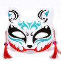 Japanese Anime Foxes Mask Japanese Cosplay Rave Anime Demon Slayer Half Face Cat Masks Festival Party Cosplay Props Face.