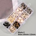 HL 1 Box 100PCS Pearl Women's Blouse Cardigan Decorative Plastic Shirt Button DIY Garment Sewing Accessories.