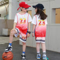 Children's basketball suit, bo' Chinese style jersey, explosie street short eeed qui dr training suit, girls' class performance suit. 