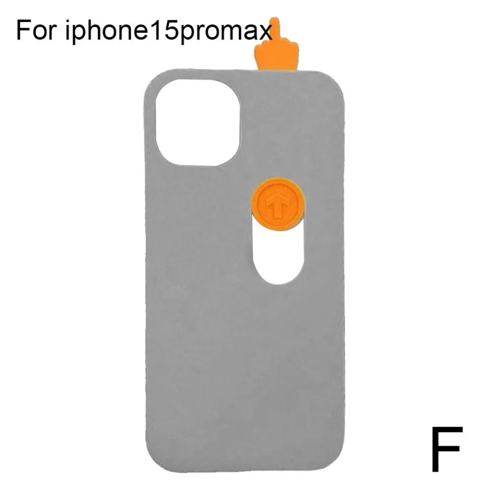 Funny Sliding Middle Finger Phone Case For iPhone15 Series 3D
