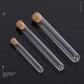 15X100mm 15X100mm test tube Airtight 20ml Transparent Transparent plastic test tube Plastic Round bottom test tube for.