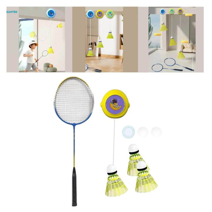 Indoor Badminton Trainer with Racket Practice for Activity