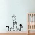 Vinyl Wall Decal Removable Giraffe Wall Sticker Baby Nursery - Animals - Two Cute Giraffes Wall Sticker Art Transfer Murals. 
