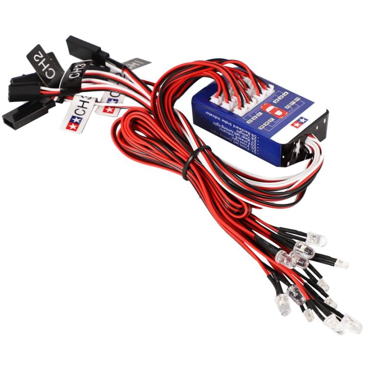 ICQURBT%202X%2012%20LED%20Lighting%20Kit%20Steering%20Brake%20Simulation%20Flash%20Light%20for%201/10%20Scale%20Models%20RC%20Car%20Yokomo%20Tamiya%20HSP%20HPI%20AXIAL%20-%20Image%202