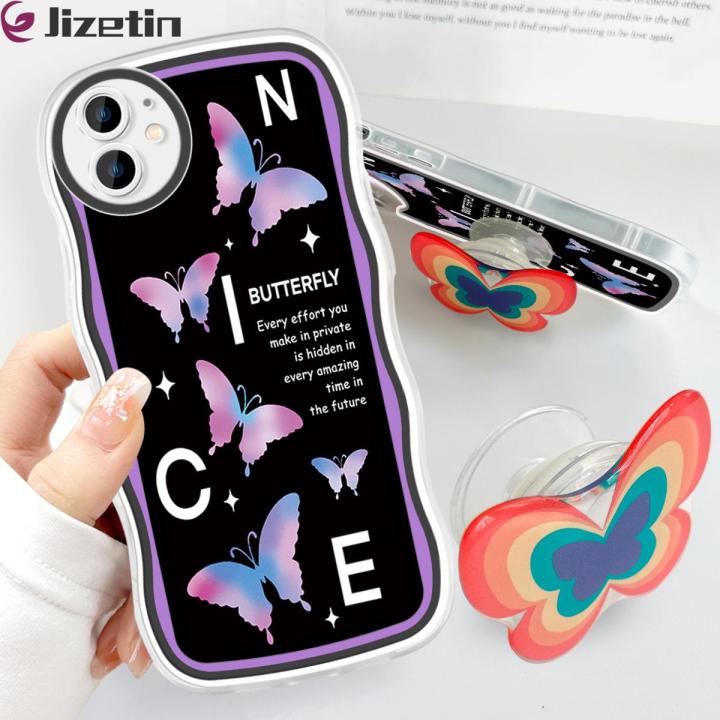 Jizetin for iPhone 12 Mini Back Cover Free Pop Socket Colorful