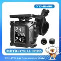 TOHAYIE Motorcycle TPMS Tire Pressure Monitoring System Solar External Sensors Waterproof Dustproof TPMS for Moto.
