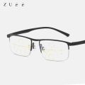 Progressive multi-focus reading glasses for Men Women anti-blue light near Far reading glasses anti-radiation metal Gafas. 