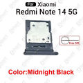 For Xiaomi Redmi Note 14 4G 5G Sim Tray Micro SD Card Slot with Sim Ejector Pin Replacement Parts.