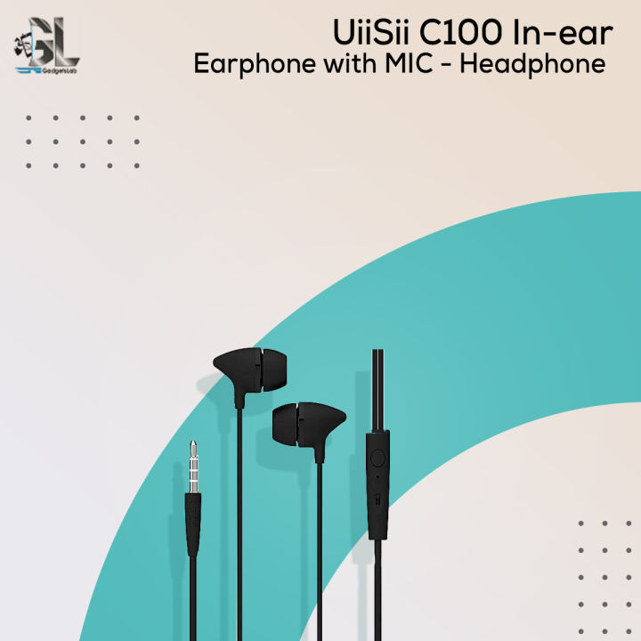 UiiSii C100 In-ear Earphone with MIC - Headphone - Ear Phone - Earphone
