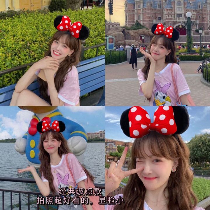 Minnie Mouse Bow Headband Headband Kids Headband Amusement Park Cute Cartoon Mickey Rabbit Ears Headband Headband Hairpin Hair Accessory