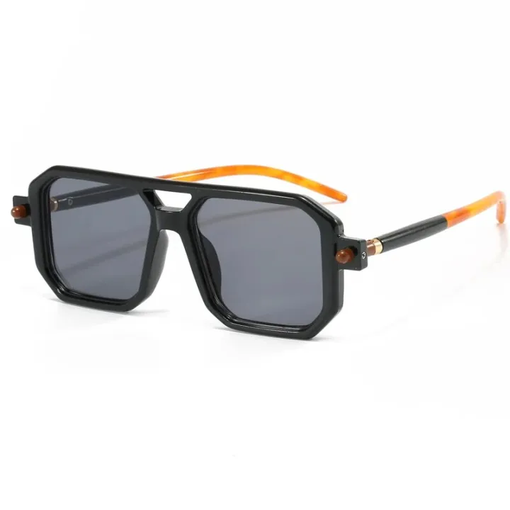 2024%20New%20Vintage%20Square%20Double%20Beam%20Fashion%20Sunglasses%20tofu%20pudding%20Mirror%20Leg%20Design%20Street%20Shoot%20INS%20Flat%20Mirror%20Female%20-%20Image%202