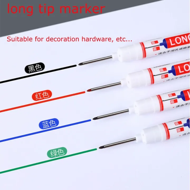 3Pcs/Set%20Long%20Head%20Markers%20Bathroom%20Woodworking%20Decoration%20Multi-purpose%20Deep%20Hole%20Marker%20Pens%20Red/Black/Blue/Green/White%20Ink%20-%20Image%207