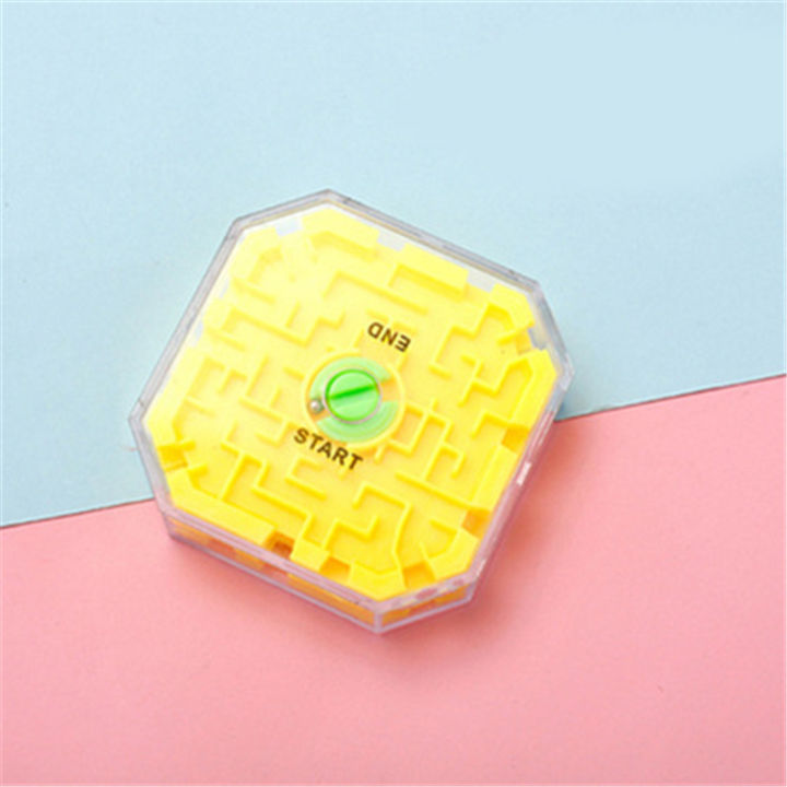 【WSJJ Store】3D Mini Speed Maze Magic Cube Learning Educational Toy Puzzle Labyrinth Rolling Ball Brain Learning Balance