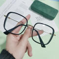 Fashion Large Frame Anti-blue Light Glasses Women Men Computer Optical Metal Glasses High Quality Full Frame Glasses Goggles.