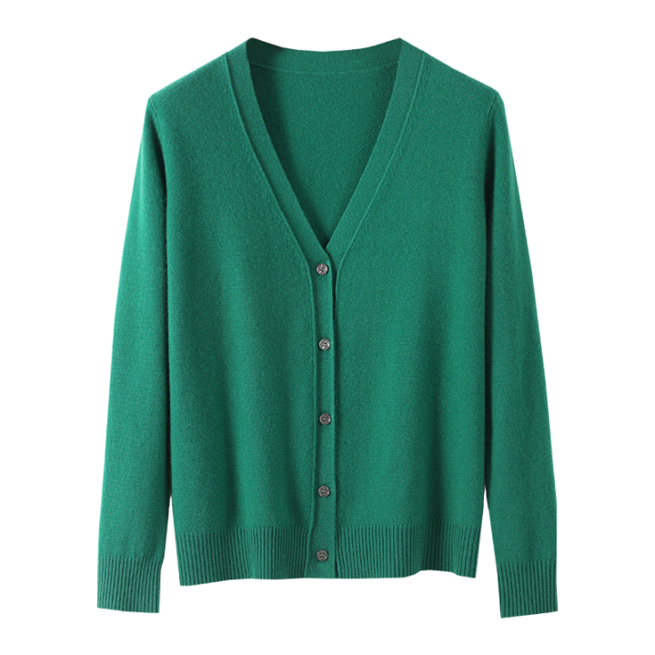 2022%20cashmere%20sweater%20cardigan%20women's%20long%20sleeved%20elegant%20Vintage%20sweater%20cashmere%20knitted%20spring%20and%20autumn%20coat%20-%20Image%203