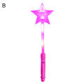 【Yurui】Heart Five-pointed Design Flashing Fairy Wand Magic Stick Toy. 