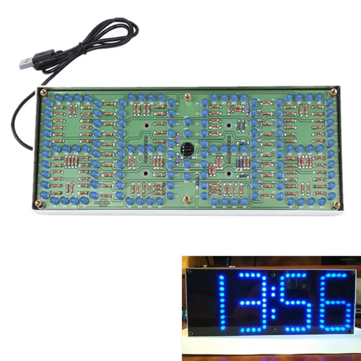 DIY%20Kit%20Clock%20Timer%20Blue%20Screen%20Display%20Kits%20Electronic%20Suite%20With%20Patch%20Remote%20Control%20132pcs%205mm%20LEDs%20Display%20Timer%20ECL-132%20-%20Image%203