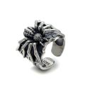 Punk Style Spider Opening Ring for Men Dominant Trendy Fashion Animal Rings Jewelry Boyfriend Gifts Accessories.
