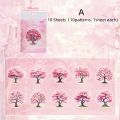 Panda Online 10PCS Tree Shadow Series PET Waterproof Stickers Journal Diary Scrapbooking Decoration.