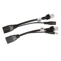 20Pcs(10Pair) POE Splitter POE Switch POE Cable Adapter Tape Screened 5V 12V 24V 48V Power Supply Cable 5.5X2.1mm.