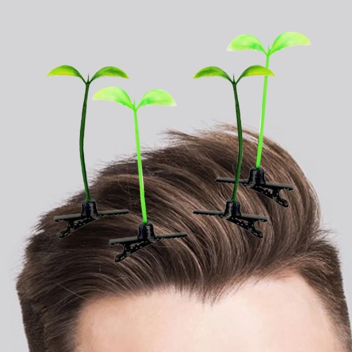 Green Bean Sprout Grass Hair Clip Funny Creative Cute Small Hairpin For Girls Women Green Bud Barrettes Hair Accessories