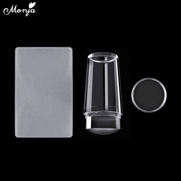 Monja%203%20Pcs%20Transparent%20Silicone%20Plastic%20Nail%20UV%20Gel%20Stamping%20Templates%20Pattern%20Nail%20Art%20Stamp%20Plate%20Transfer%20Tool%20Manicure%20Kit%20-%20Image%202