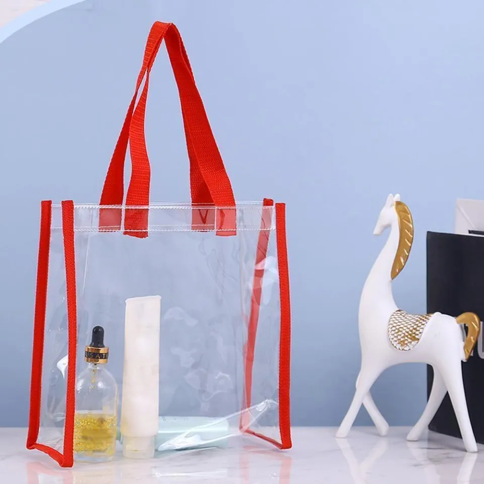 Clear PVC Tote Bag Handbag Lightweight Top Handle Shopping Shopping Bag Daraz .bd