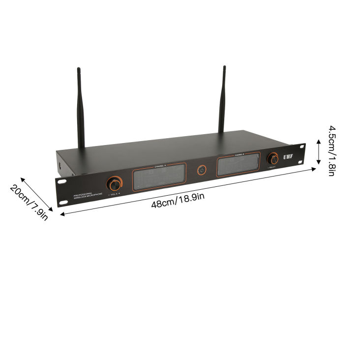 UHF%20Dynamic%20Handheld%20Microphone,%20UHF%20Wireless%20Microphone%20System%20Dual%20Channel%20Simple%20Operation%20for%20Auditorium%20for%20Dance%20Hall%20-%20Image%204