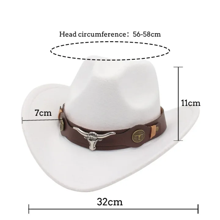Western%20Men's%20Cowboy%20Hat%20for%20Women%202024%20Winter%20Autumn%20Black%20Wide%20Brim%20Bull%20Head%20Cowboy%20Man%20Felt%20Hats%20Jazz%20Cowgirl%20Caps%20-%20Image%204
