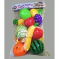 Play Food Toy cutting Fruit & Food cutter Set play Kitchen Kits early Education Toys for Girls 10 Pcs. 