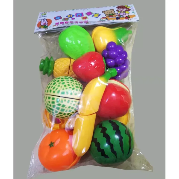 Play Food Toy cutting Fruit & Food cutter Set play Kitchen Kits early Education Toys for Girls 10 Pcs