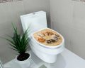 Pedestal Pan Cover Sticker Waterproof Removable 3D Flower Print Toilet Stool Commode Sticker Home Bathroom Decoration 23*38cm.