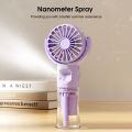 MAYTTO Multi-functional Handheld Fan Adjustable Eco-friendly Spray Mist Fan Lightweight Mini for Summer Dormitory Outdoors with Hanging Rope Low Noise Handheld /Standing/Neck-hanging.
