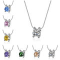Wholesale High Quality Brilliant Cut Real 925 Sterling Silver 1 ct VVS Diamond Moissanite Necklace For Women Engagement Jewelry. 