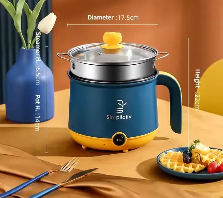 Portable Electric Multicooker Pot with Manual Control – Smart Kitchen Cooker