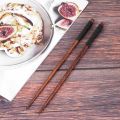 1 Pairs Japanese Natural Wood Chopsticks Value Pack Cooking Tableware Black.